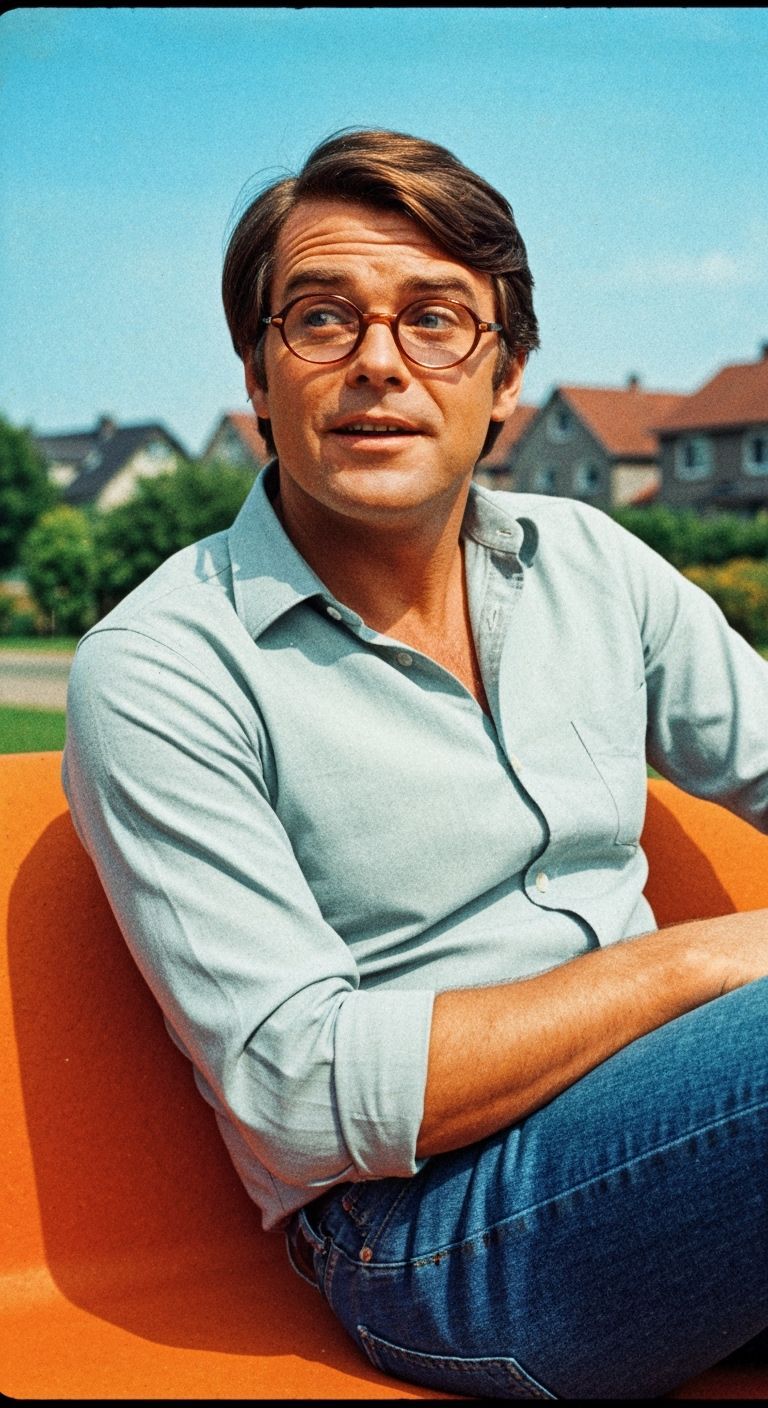 1960s German Film Star Rudi in Vibrant Style