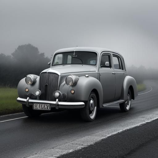 Ethereal Ghost Car with Spectral Wisps