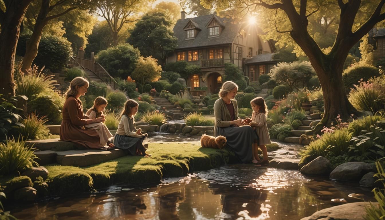 Golden Hour in a Secret Garden