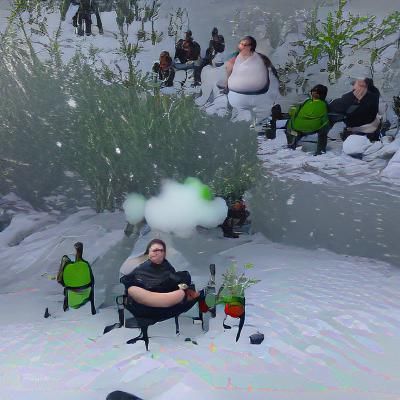 Man Smoking in Snow, CryEngine 8k Resolution