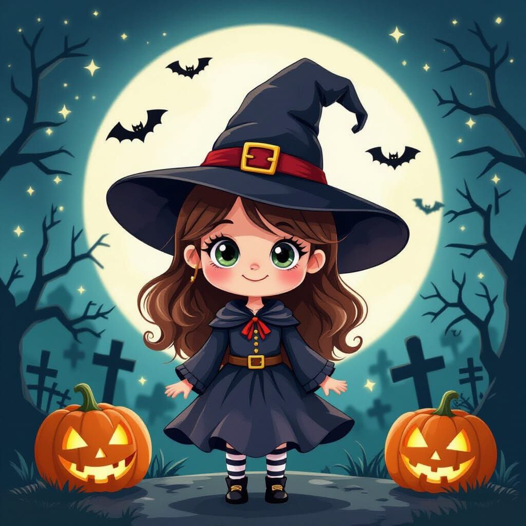 Spooky Cute Witch Character Design