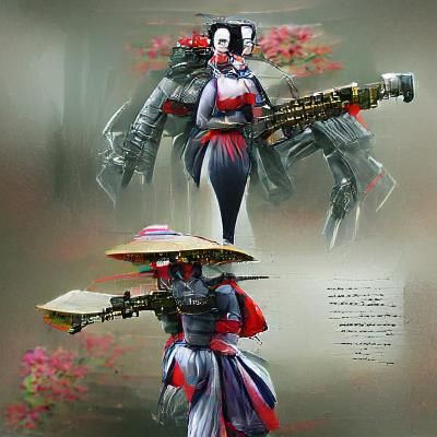 Realistic Mecha Geisha Concept Art