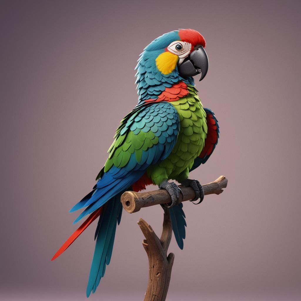parrot pixar style