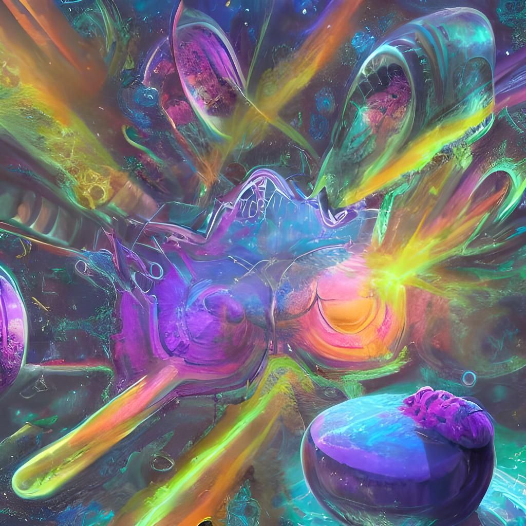 Cosmic Werewolf Embrace: Geometric, Celestial, and Magical