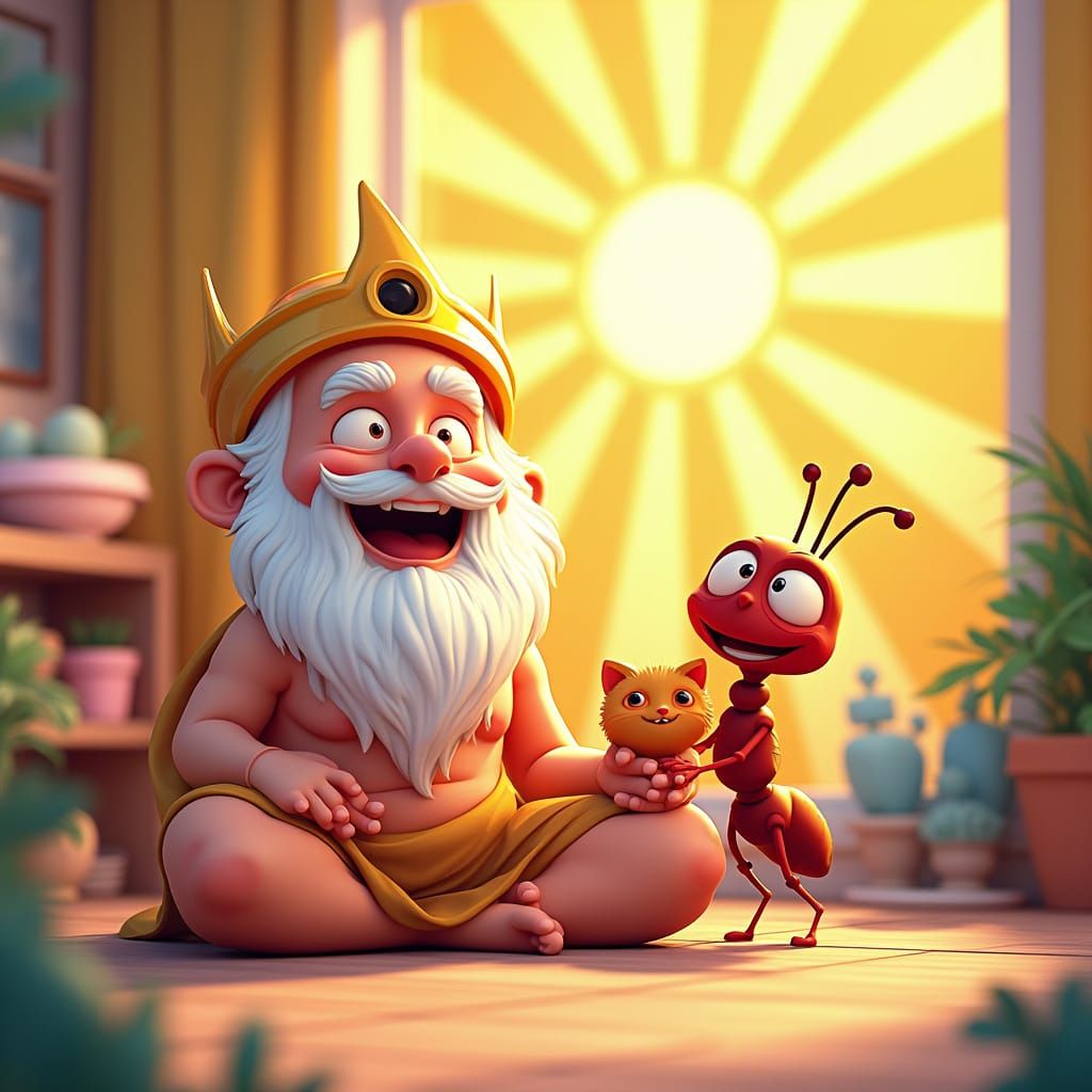 Joyful Family Scene for Children's Coloring Book