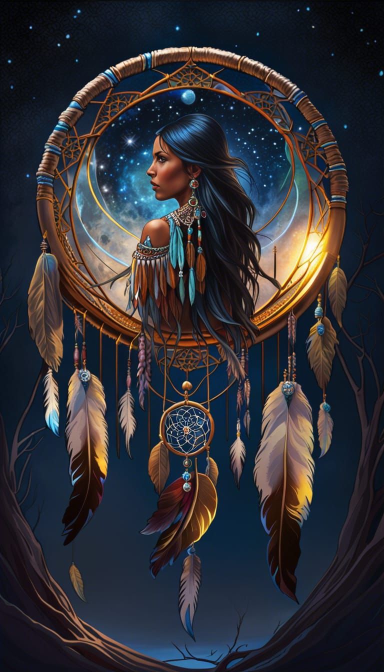 Gossamer Dreamcatcher in Art Nouveau Style