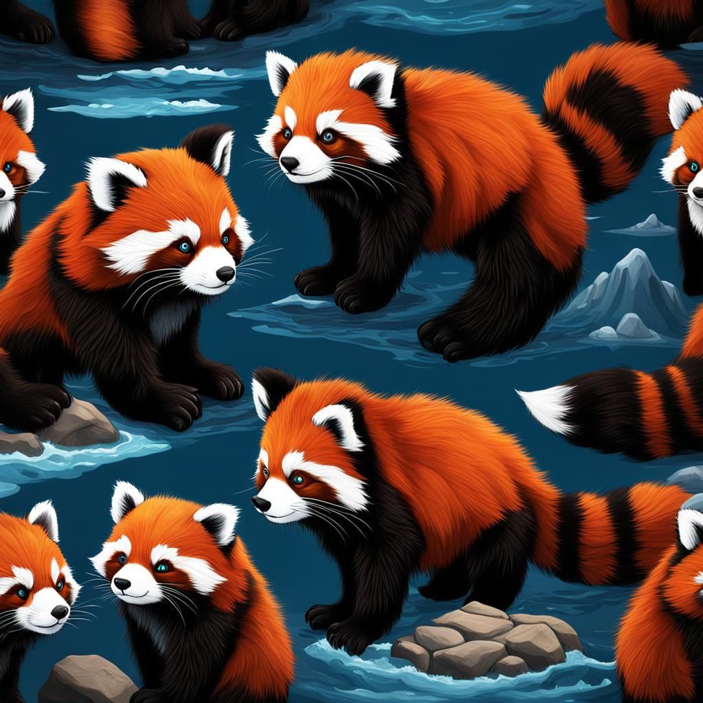 Red Panda Fusion: Detailed Matte Painting in 8K