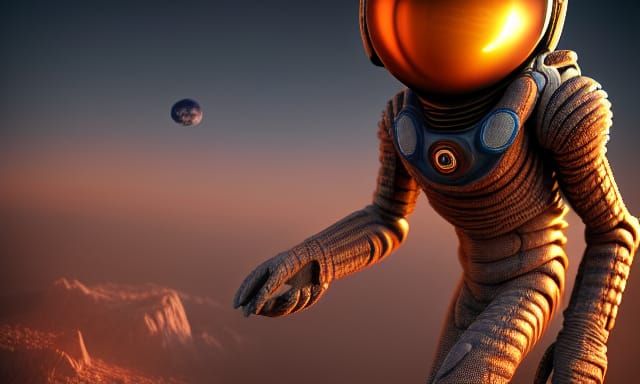 Epic Game Controller Man on Alien Planet