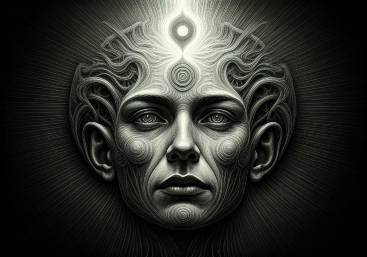 Ethereal Icon in Dark Surreal Style