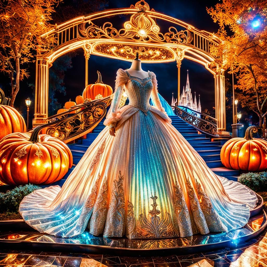 Cinderella's Art Deco Dress in Sparkling Carriage