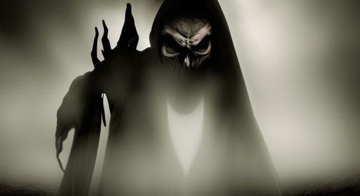 Eerie Dark Figures in a Mystical Cinematic Scene