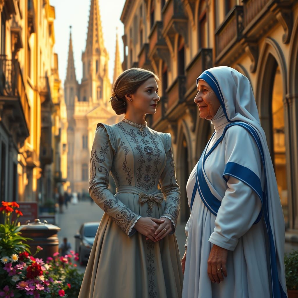 Florence Nightingale and Mother Teresa in Barcelona