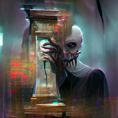 Sinister Time Keeper in Dark Fantasy Style