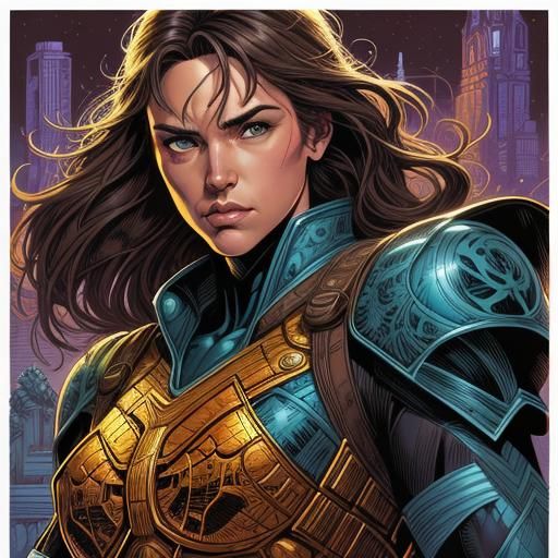 Girls in Vibrant Comic Book Style