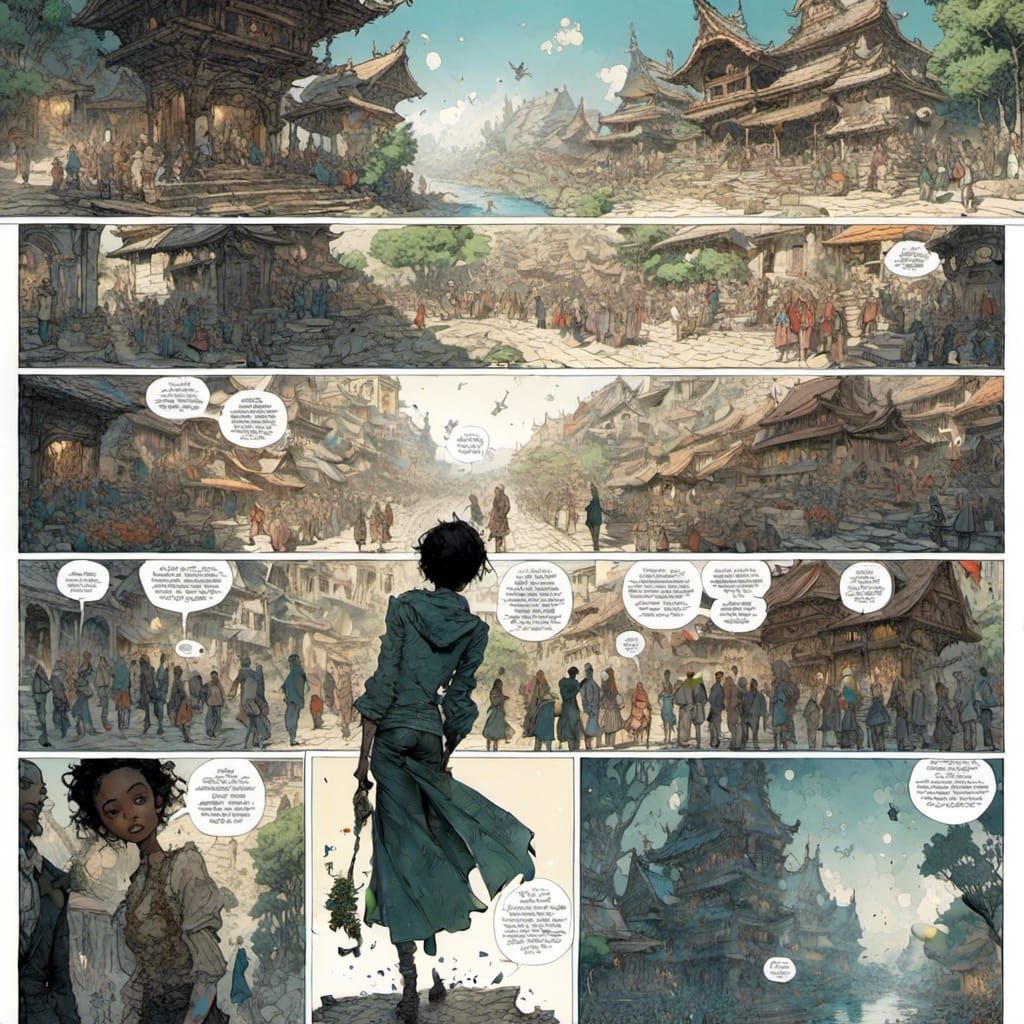 Viral Crayon Comic Strip with Intricate Details