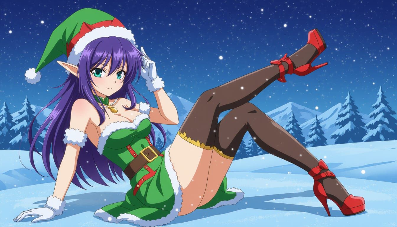 Stylized Elf Character in High Heels