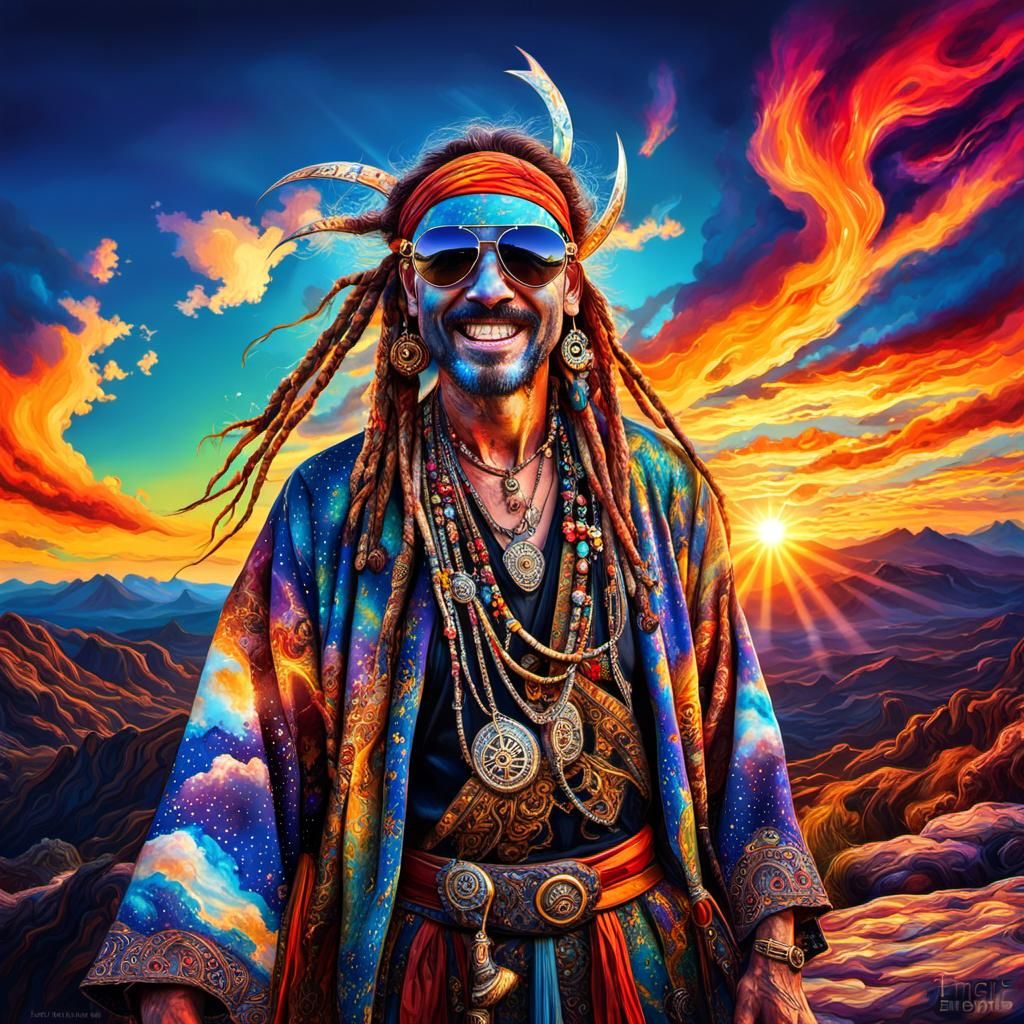 Cosmic Shaman Hippie Party in Dreamscape