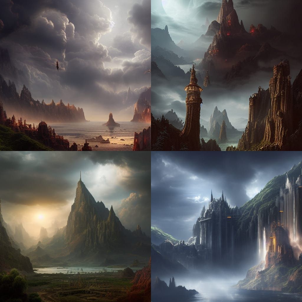 Epic Maximalist Painting of Majestic Energy