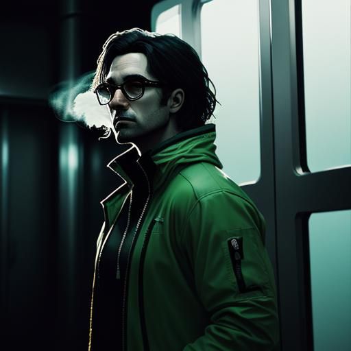 Anthropomorphic Duck Farts Green Smoke in Elevator