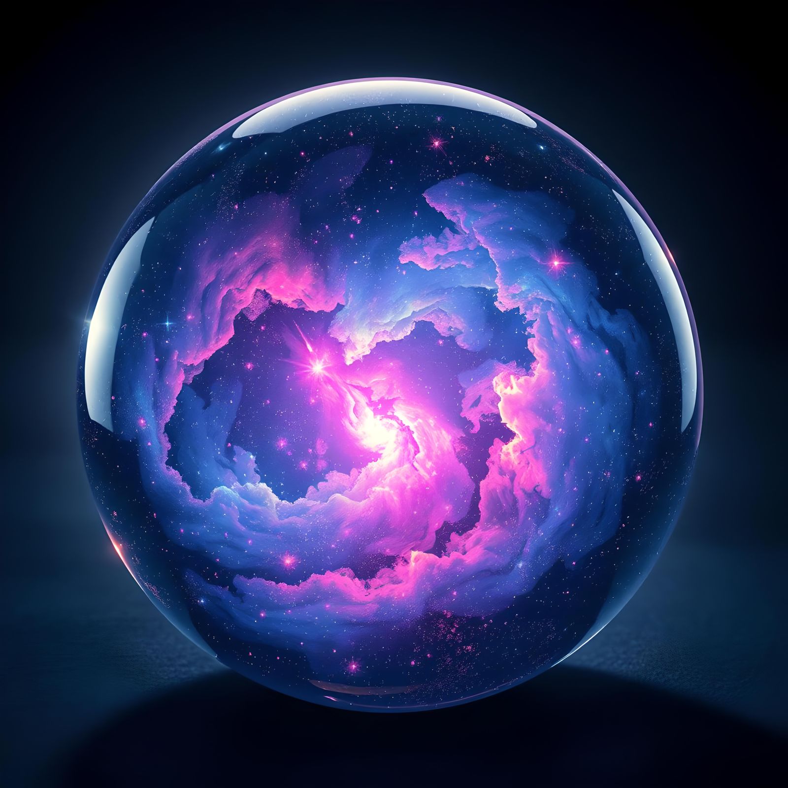 Galaxy Inside a Marble: Stunning Hyperrealistic Art