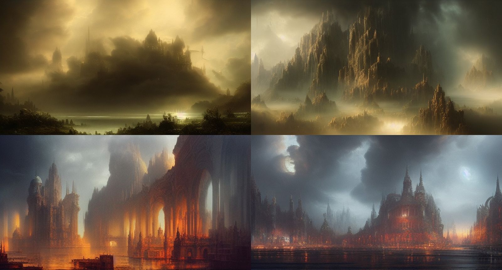 Dramatic Maximalist Painting in Digital Matte Style