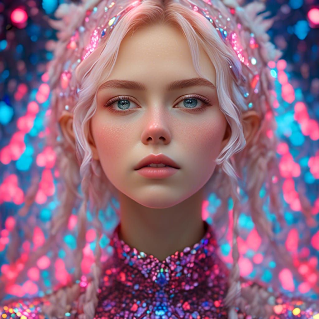 Professional Close-Up Portrait with Bokeh and Studio Lightin...