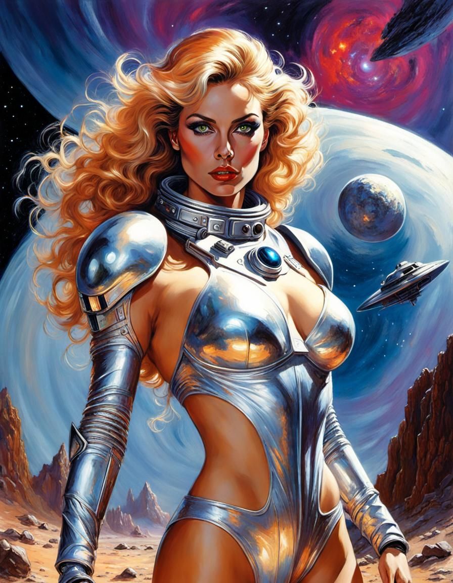 Barbarella: Sci-Fi Astronaut on Alien Planet