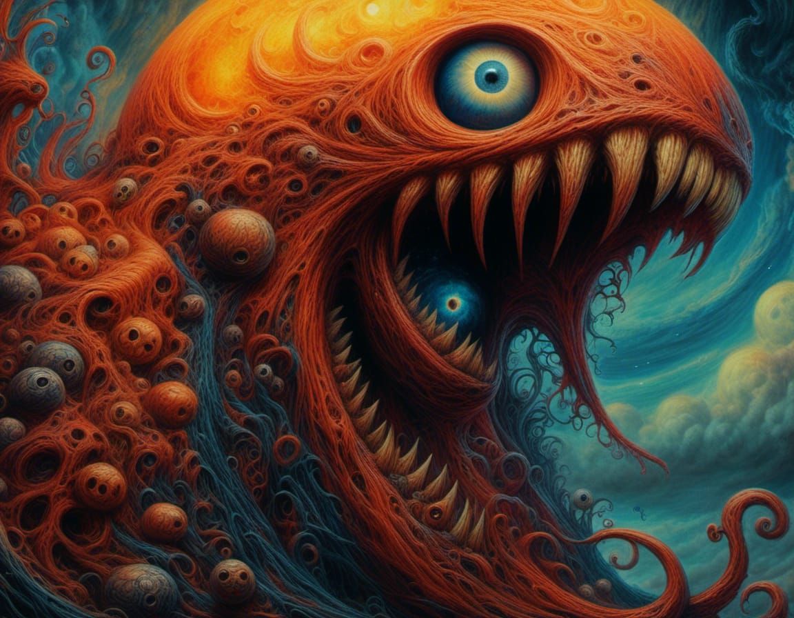 Cosmic Horror: Sun Devouring Earth in Apocalyptic Art