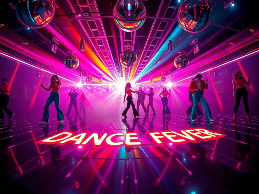 Electric Disco Fever in Retro Futuristic Neon
