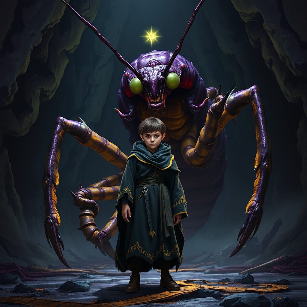 Resilient Sorcerer Confronts Monstrous Nightmare in Dark Fan...