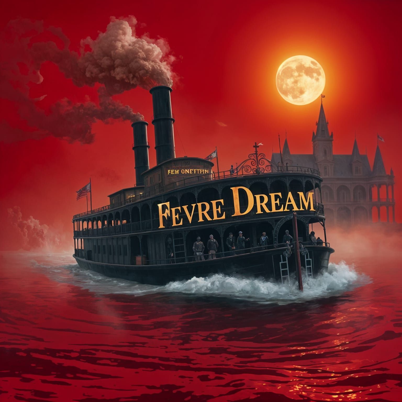 Fevre Dream Steamboat on Blood-Red Mississippi