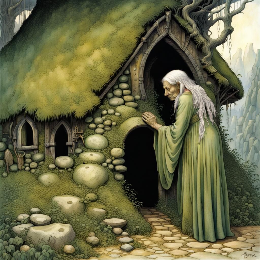 Verdant Village Woman: Fantasy Concept Art