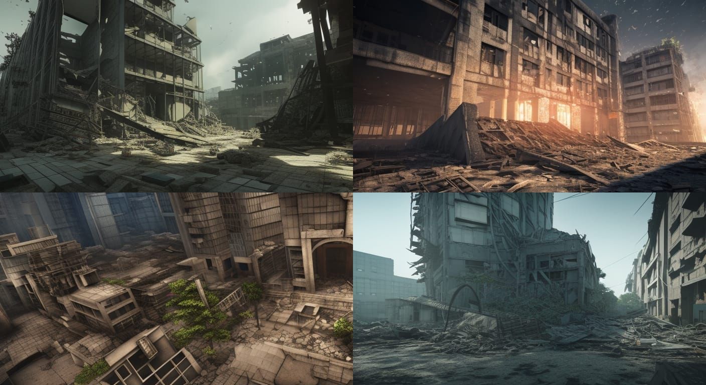 Tokyo Building Destruction: 3D Game Cinematic Render