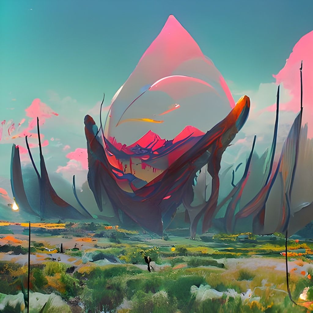 Surreal Alien Landscape Art Collaboration