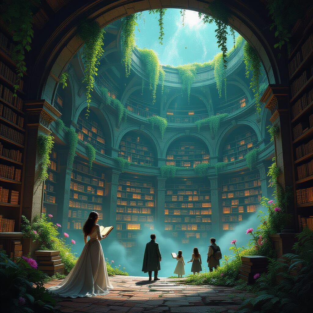 Princess and Experts Discover Asteroid Library in Steampunk ...