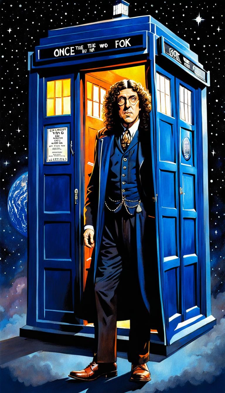 Weird Al as Dr. Who in Comic Book Art Style