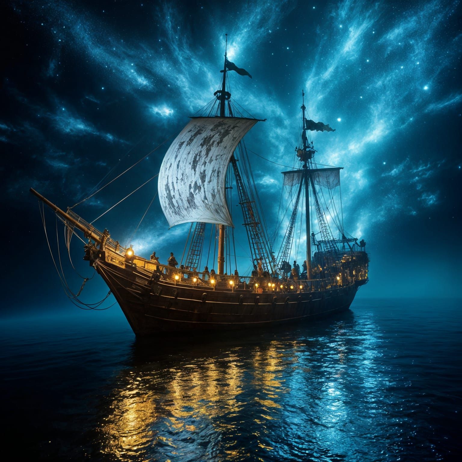 <lora:Blacklit Flux:1.0> The Secret Ship