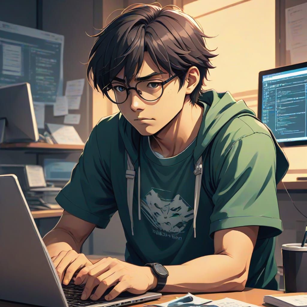 Determined Tech Enthusiast Works on Revolutionary Productivi...