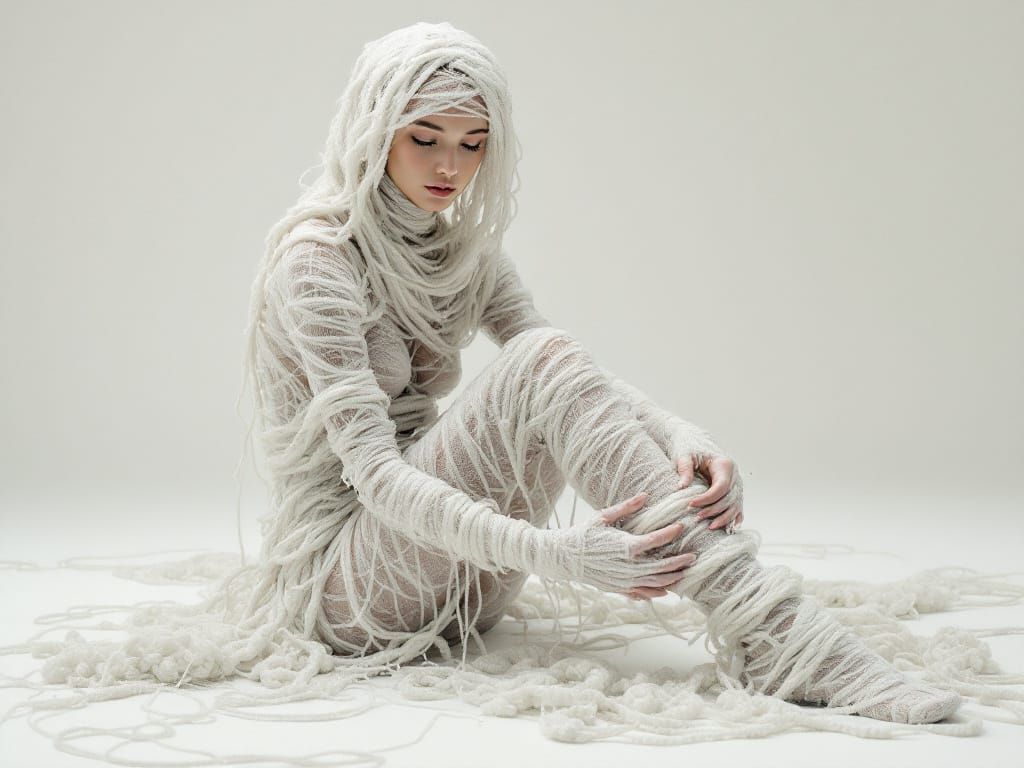 Surreal Sculptural Portrait in Beksiński & Davison Style