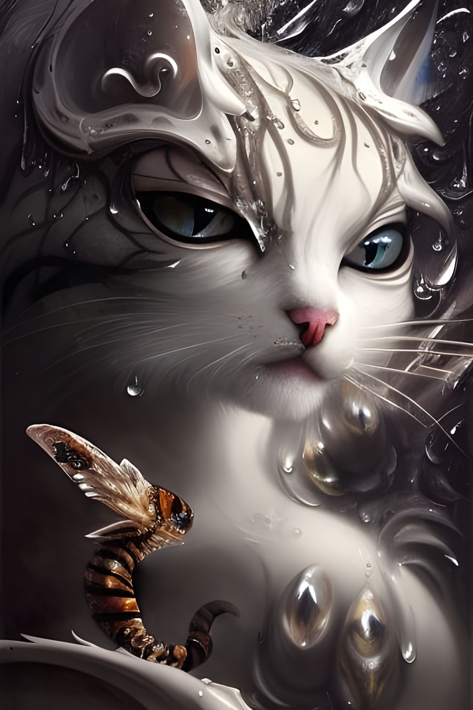 Intricate Cute Monster Cat in Fantasy Art Style