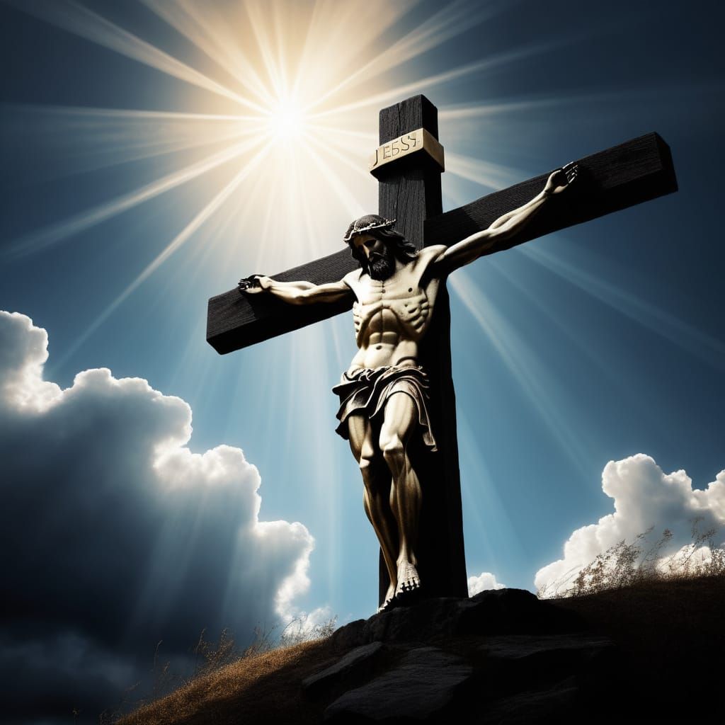 Dramatic Crucifixion Scene in Baroque Style