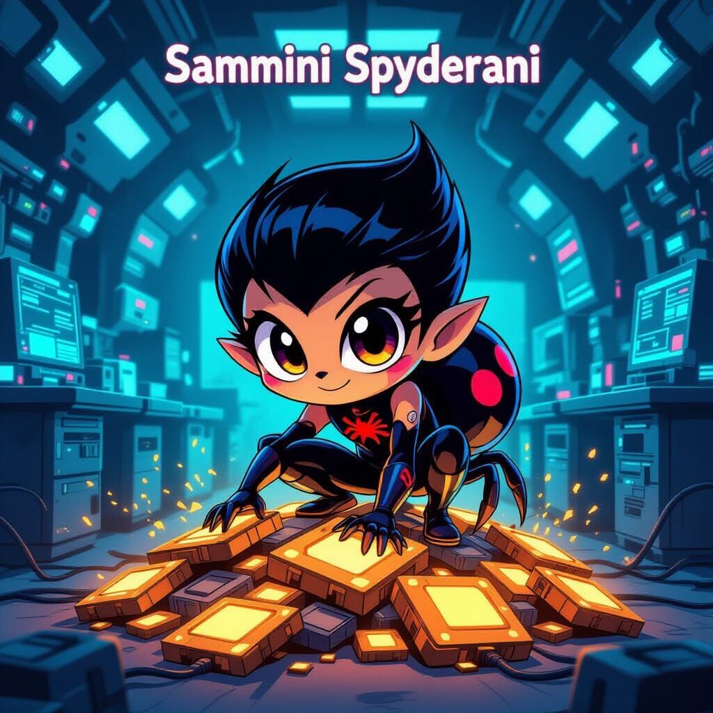 Sammini Spyderani in Futuristic Lab