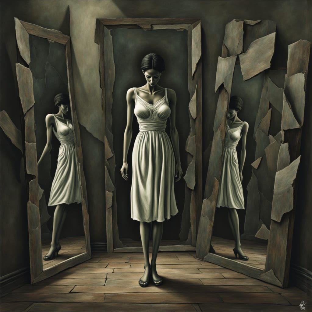 Multiple Realities Reflected in Shattered Glass