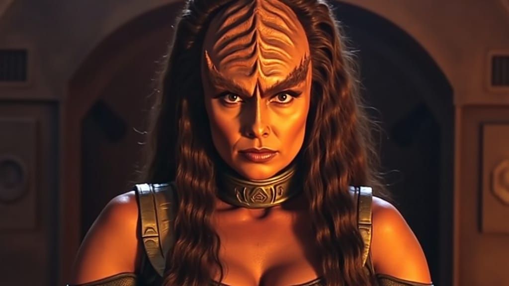 Elegant Klingon Warrior in Traditional Attire