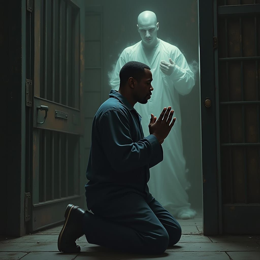 P Diddy in Jail Cell Praying