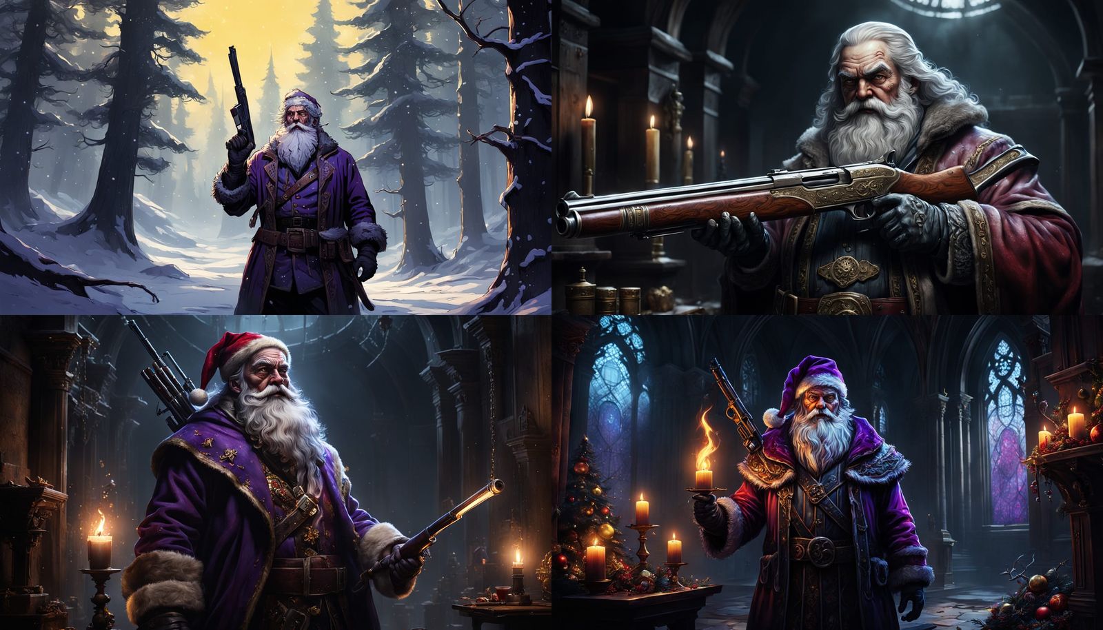 Hyperrealistic Portrait of a Menacing Santa Claus