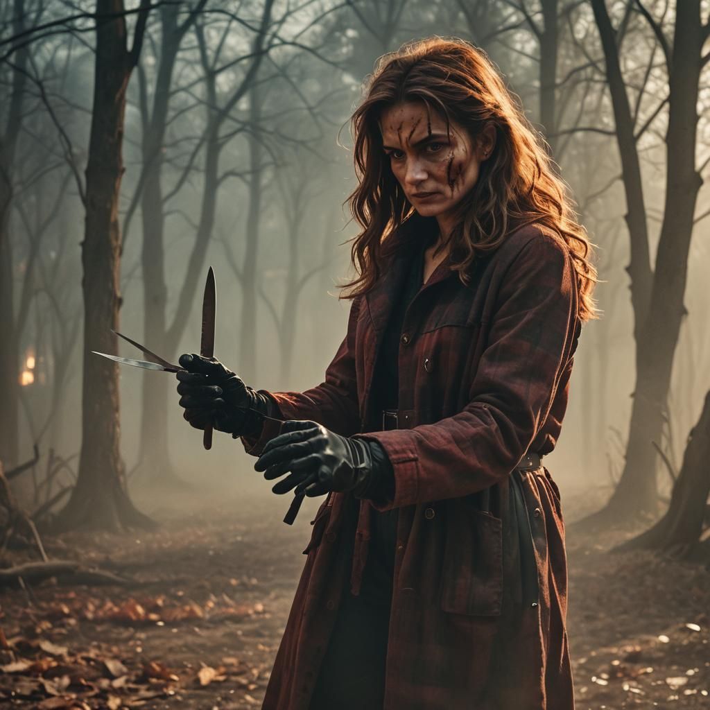 Female Freddy Krueger with Knife Glove