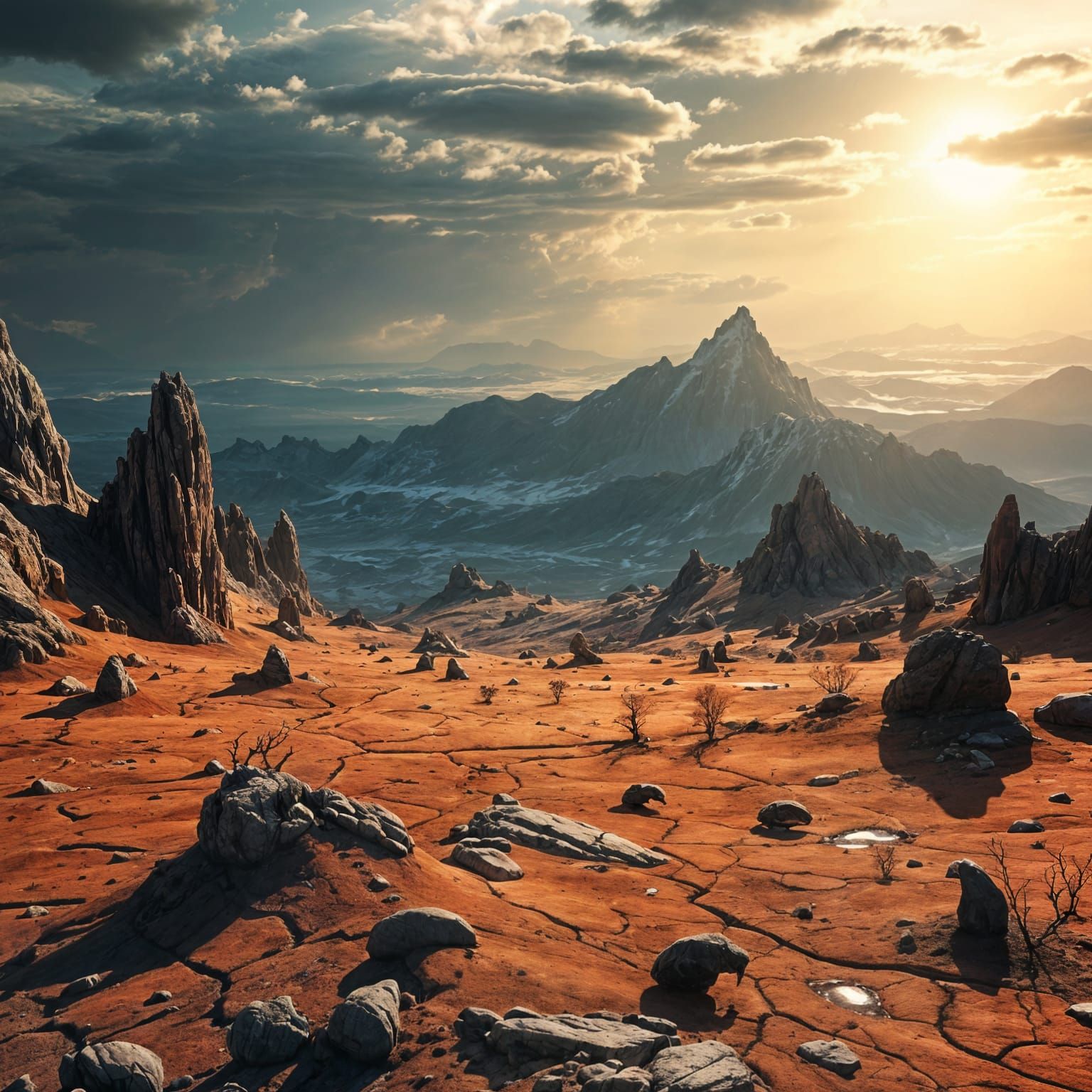 Barren Alien Highland Landscape Reveals Extreme Terrestrial...