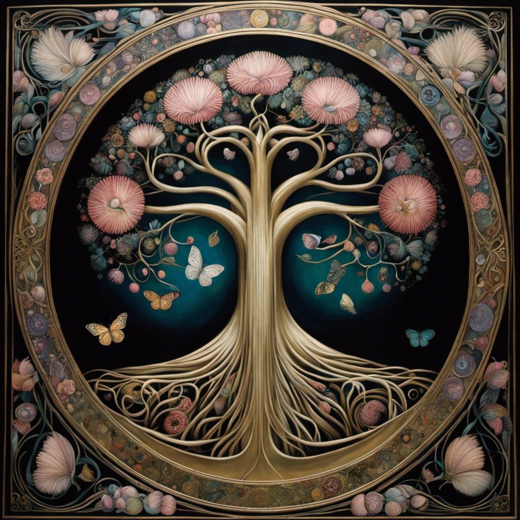 Surreal Tree of Life Illustration