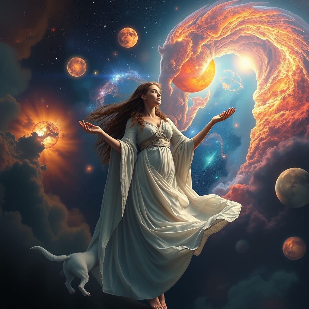 Goddess Selene: Spreading Stars Across the Nebula